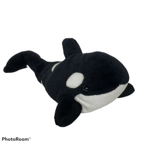 Seaworld Shamu Orca Killer Whale Black White Plush Stuffed Animal 95