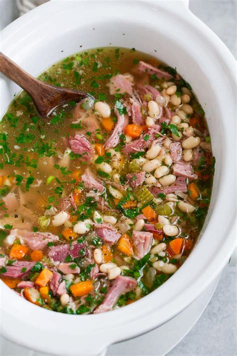 Ham And Bean Soup Slow Cooker Cooking Classy