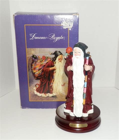Duncan Royale Medieval Santa Music Box Plays Silent Night Numbered 2548