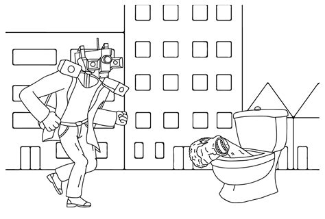 Print Skibidi Toilet Coloring Page Free Printable Coloring Pages