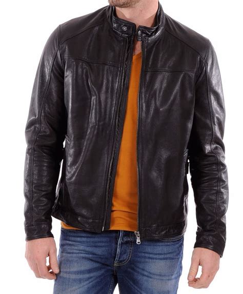 Real Leather Genuine Lambskin Men Jacket Motorcycle Slim Fit Stylish