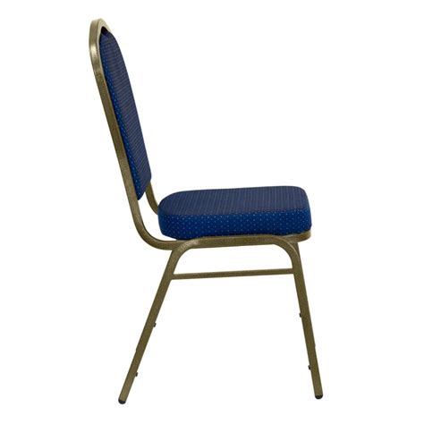 Hercules Series Crown Back Stacking Banquet Chair In Navy Blue