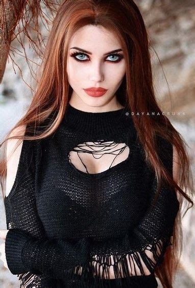 ️ Redhead Beauty ️ Dayana Crunk Gothic Fashion Goth Beauty Gothic Beauty