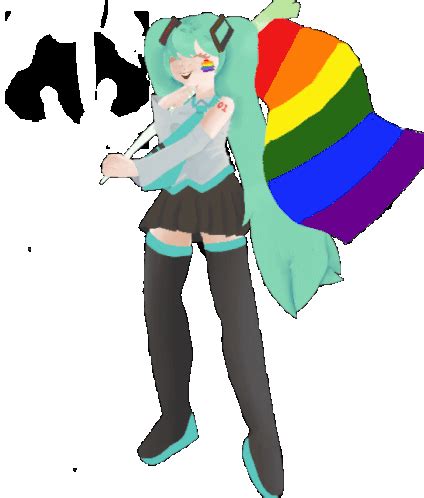 Happy Pride Hatsune Miku Sticker Happy Pride Hatsune Miku Pride Flags