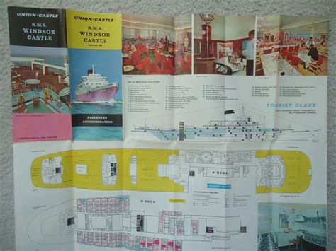 Union Castle Rms Windsor Castle Deck Plan 1960s 1796955855