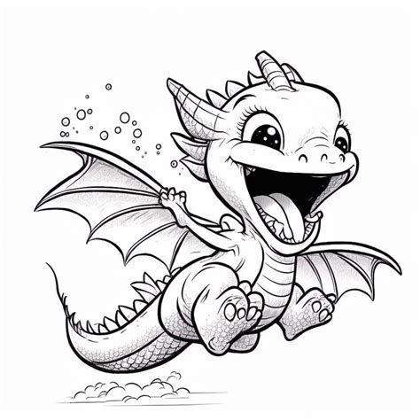 Baby Dragon Coloring Page