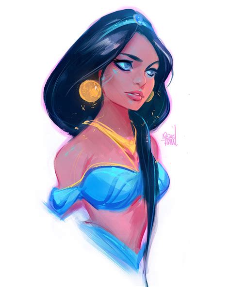 Princess Jasmine Sketch By Rossdraws On Deviantart Arte Da Disney