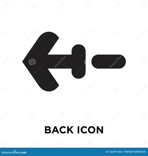 Back Icon Vector Isolated On White Background Logo Concept Of B Stock