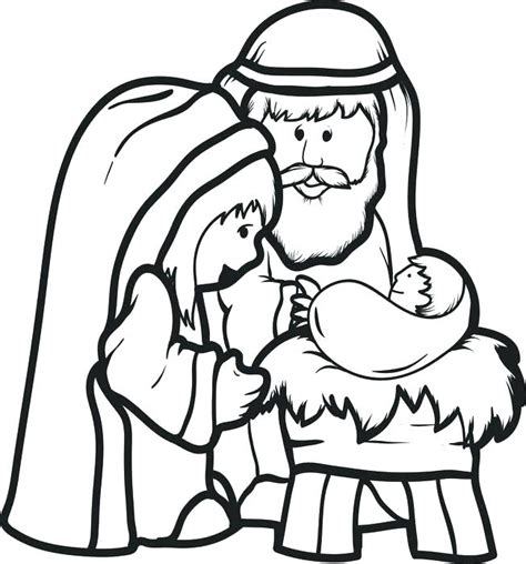 Simple Nativity Scene Drawing Free Download On Clipartmag