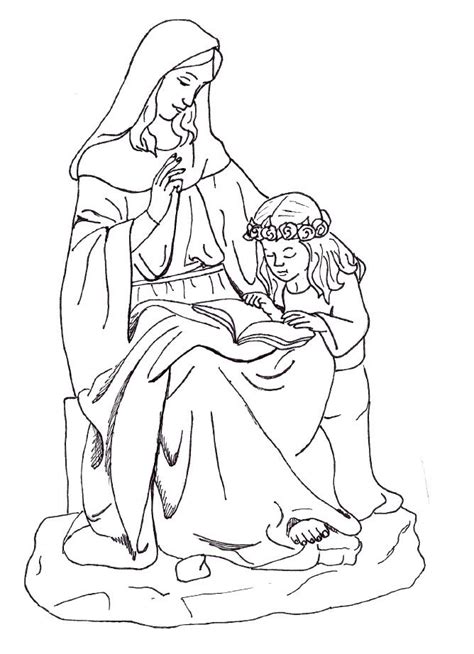 Printable Mother Mary Coloring Page Printable Templates