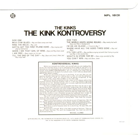 The Kinks The Kink Kontroversy Vk In Jpn Cd Covers Cover Century Over Album