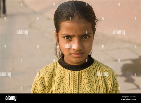 A Young Girl Of Varanasi India In Uttar Pradesh State Stock Photo Alamy