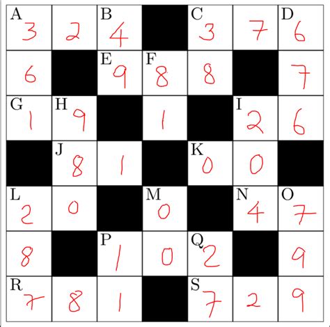 Mathematics Cross Number Puzzle Puzzling Stack Exchange