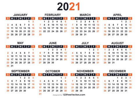 Free 2021 Free Printable Calendar Templates