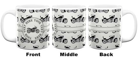 Motorcycle 11 Oz Coffee Mug White Personalized Youcustomizeit