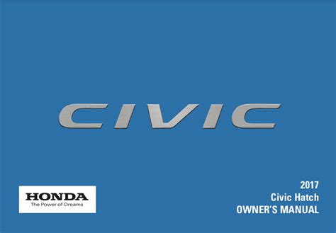 2017 Honda Civic Hatch Owners Manual 5 Door