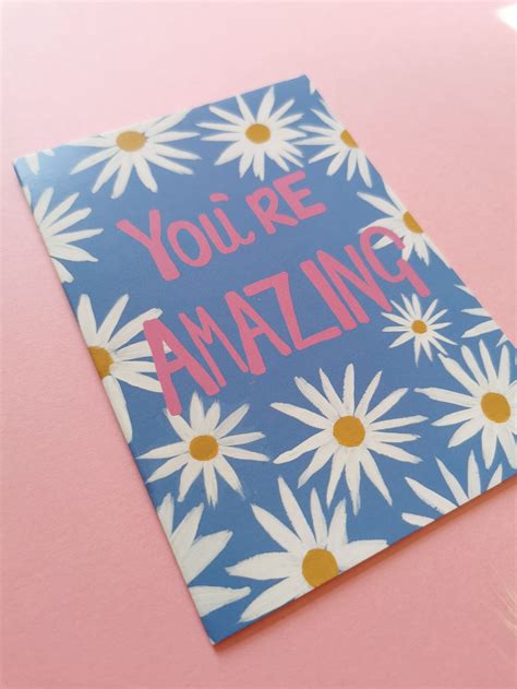 you re amazing card greetings card celebration card etsy