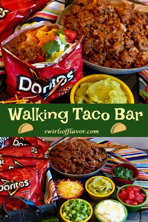 By jennifer farley updated august 31, 2017. Walking Taco Bar - Swirls of Flavor