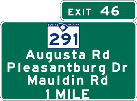 Exit 46 Northbound Sign Sc Interstate 85 By Hammerbro101 On Deviantart