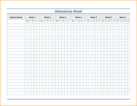 Free Printable Attendance Sheets For Homeschool Free Printable A To Z