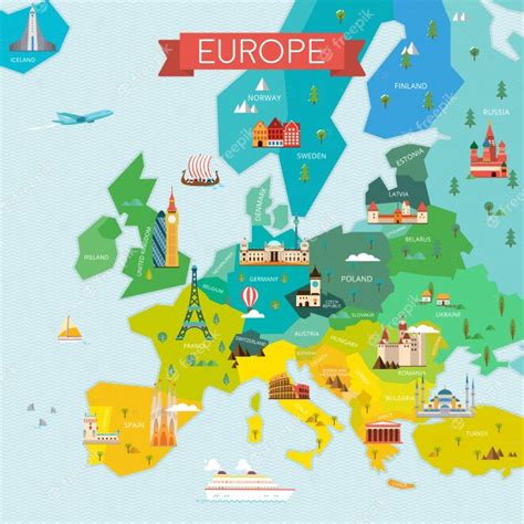 Premium Vector Map Of Europe Illustration