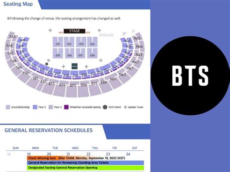 Seating Map For Btss 2022 Las Vegas Performance At The Allegiant