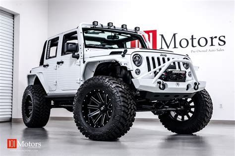 2015 Jeep Wrangler Unlimited Sport Bright White Custom Leather