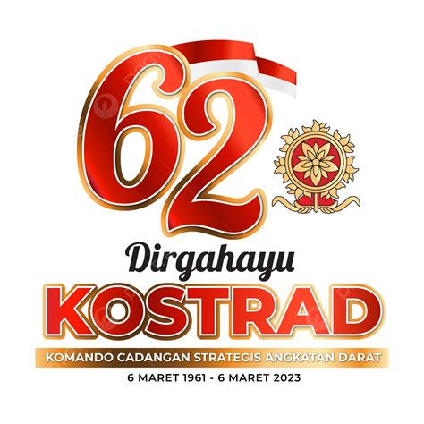The Official Logo For The 62nd Anniversary Of Kostrad 2023 Long Live