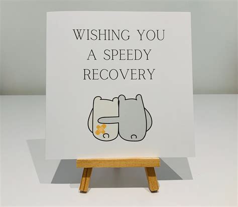 Get Well Card Wishing You A Speedy Recovery Operation Etsy Uk Get