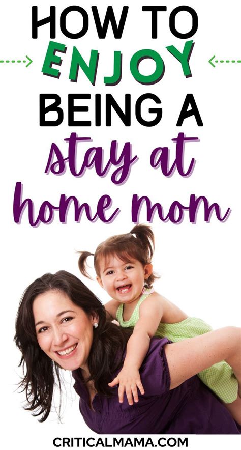 How To Enjoy Being A Stay At Home Mom Artofit