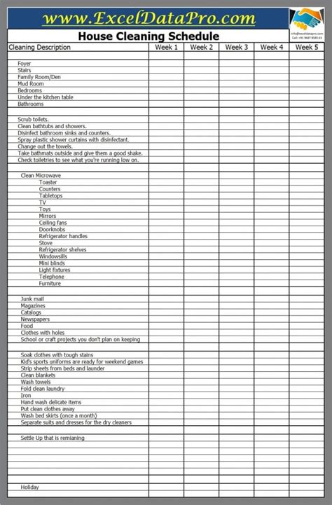 Hotel Housekeeping Checklist Format Excel Download Fill