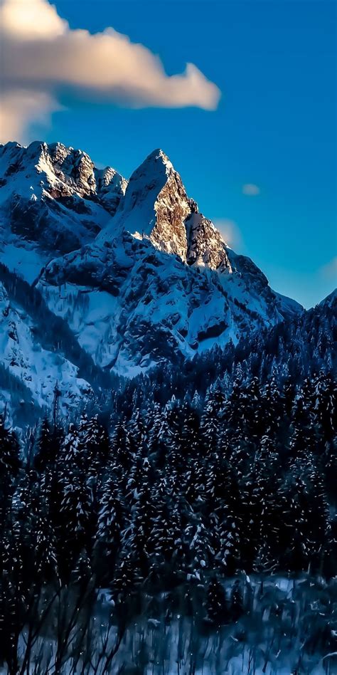 Snow Mountains Winter Italy 10802160 Wallpaper 4k Mountain Wallpaper