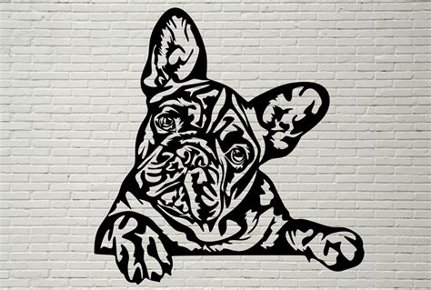 Download French Bulldog SVG Silhouettes dxf Dog SVG Files for ...