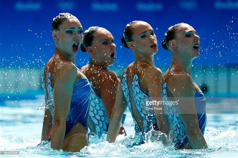 Team Russia Competes In The Synchronised Swimming Teams Free Routine