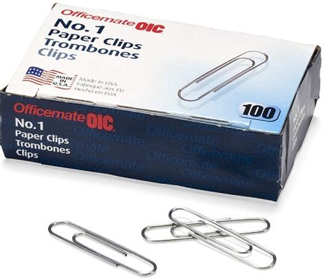 Officemate No1 Smooth Paper Clips 100 Clips Pack Of 10 Boxes 2