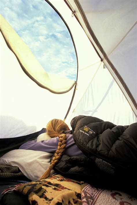 Young Girl Sleeping In Tent Photograph By Justin Bailie Fine Art America