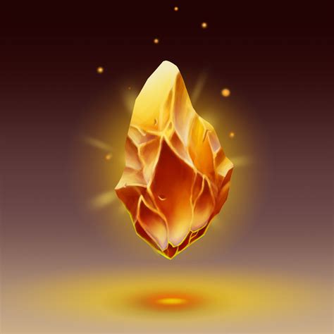 Fire Crystal Crystal Drawing Gemstone Art Magic Stones