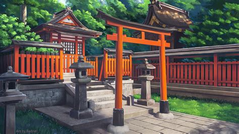 ArtStation A Shinto Shrine Phong cảnh Kiến trúc Ảnh ấn tượng