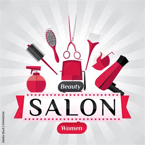 Beauty Salon Design Vector Illustration Stock Vector Adobe Stock