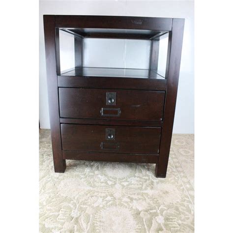 For more information about this product, please call customer service at 1.888.779.5176. Campaign Style Pottery Barn Rhys End Tables - a Pair ...