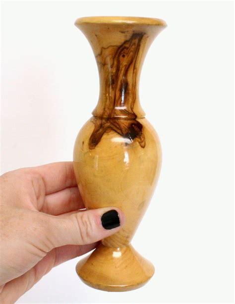 Decorative Turned Wood Bud Vase 675 Tall Etsy In 2020 Wood Turning
