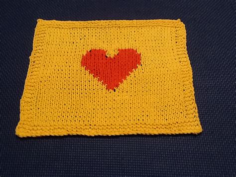 Ravelry Intarsia Heart Cloth Pattern By Marlene Dysert