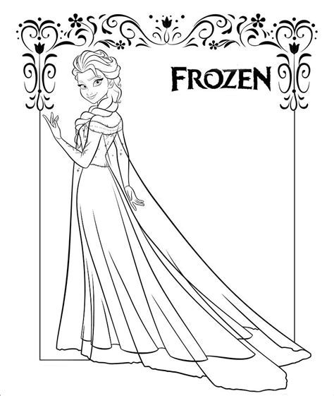 Plansa De Colorat Printesa Elsa Din Frozen Isi Cunoaste Puterile Elsa