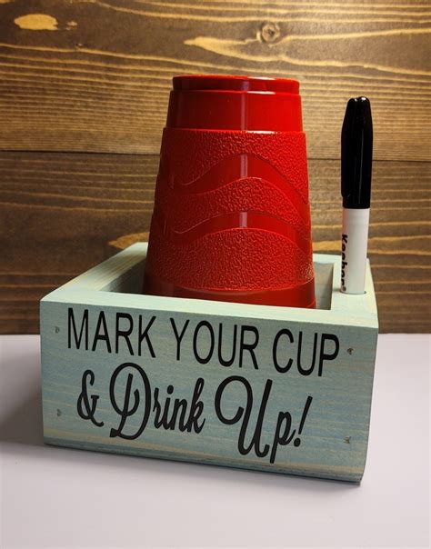 Solo Cup Holder With Marker Party Cup Dispenser Mark Your Etsy