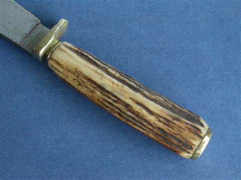 Early Sheffield Made Bowiehunting Knife With Stag Handle Etsy
