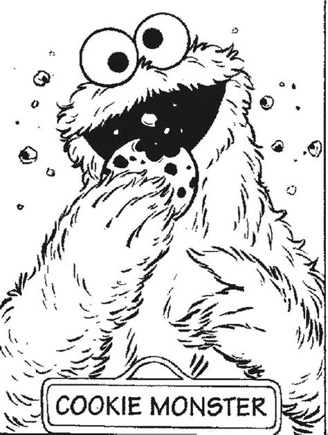 Coloring pages elmo cookie monster sesame street christmas. cookie monster coloring pages on (avec images) | Dessin a ...