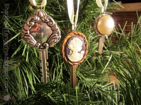 Embellished Key Ornament Diy Ornaments Diy Key Crafts Christmas