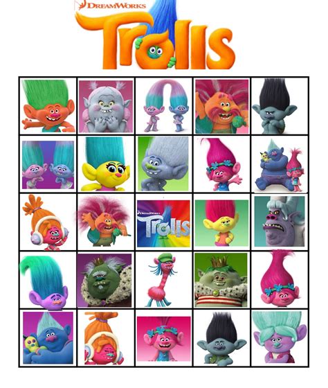 Add bingo games to the lesson plans to get kids excited about learning and because they are picture . Musings of an Average Mom: Free Printable Trolls Movie Bingo