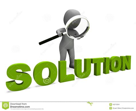 Solution Character Shows Achievement Resolution Succeed And Solved ...