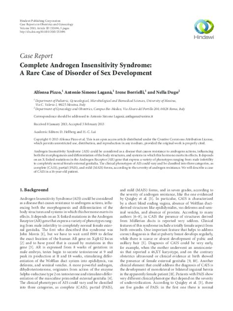 Pdf Complete Androgen Insensitivity Syndrome A Rare Case Of Disorder Of Sex Development